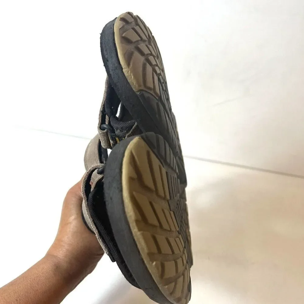 TEVA Men Size 9 Black Brown Sandals Adjustable Straps Comfort Summer Casual Shoe